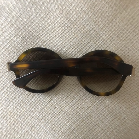 Lanvin Tortoise Shell Round Sunglasses - Picture 3 of 9
